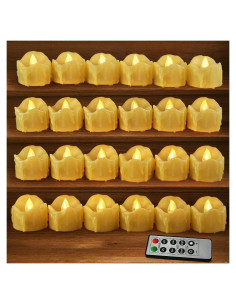 Juego de 24 Velas Votivas LED HOME MOST con Control Remoto