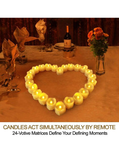 Juego de 24 Velas Votivas LED HOME MOST con Control Remoto 2