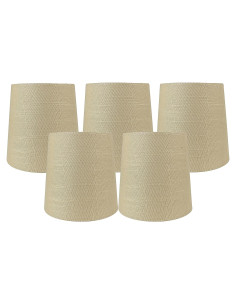 Conjunto de 5 Pantallas de Lámpara de Lino Maíz Meriville 12.7 cm