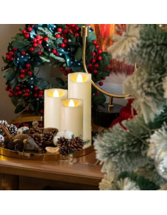 Paquete de 3 Velas LED a Batería 5.08cm x 10.16cm Sin Llama 2