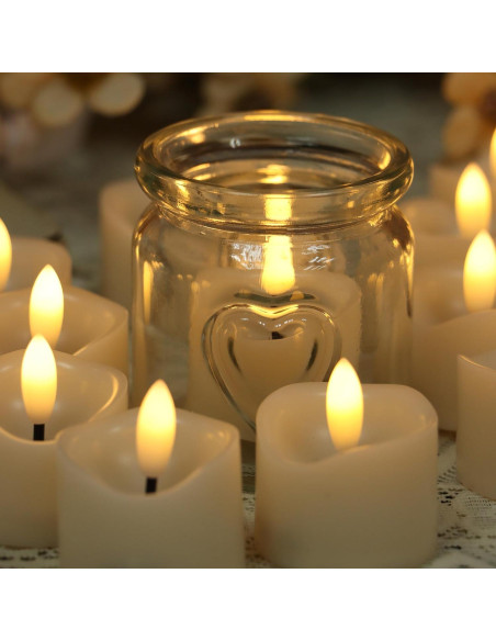 Vela LED sin llama Qidol Home, 6 piezas, 3.81 cm, batería