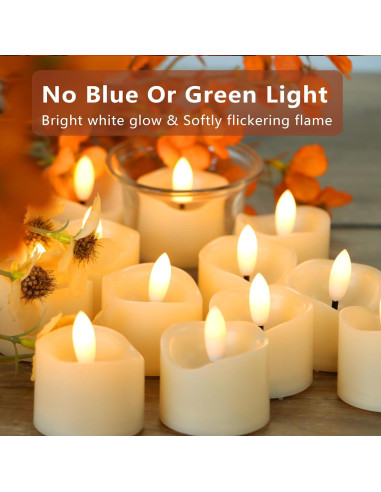 Vela LED sin llama Qidol Home, 6 piezas, 3.81 cm, batería