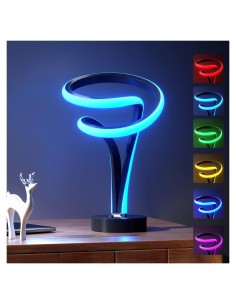 Lámpara de Mesa LED RGB Airnasa Espiral Táctil 29.5cm