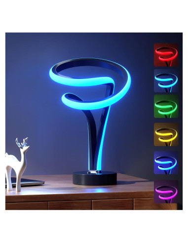 Lámpara de Mesa LED RGB Airnasa Espiral Táctil 29.5cm