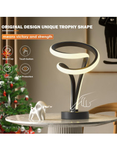 Lámpara de Mesa LED RGB Airnasa Espiral Táctil 29.5cm 2