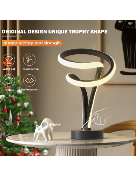Lámpara de Mesa LED RGB Airnasa Espiral Táctil 29.5cm