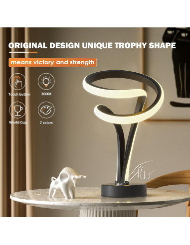 Lámpara de Mesa LED RGB Airnasa Espiral Táctil 29.5cm