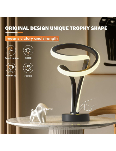 Lámpara de Mesa LED RGB Airnasa Espiral Táctil 29.5cm