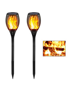 Luces Solares de Antorcha Gold Armour - 96 LED, 108.9 cm