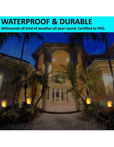 Luces Solares de Antorcha Gold Armour - 96 LED, 108.9 cm