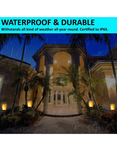 Luces Solares de Antorcha Gold Armour - 96 LED, 108.9 cm