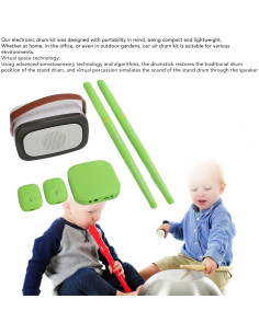 Juego de Batería Electrónica Bewinner Verde con Altavoz 2