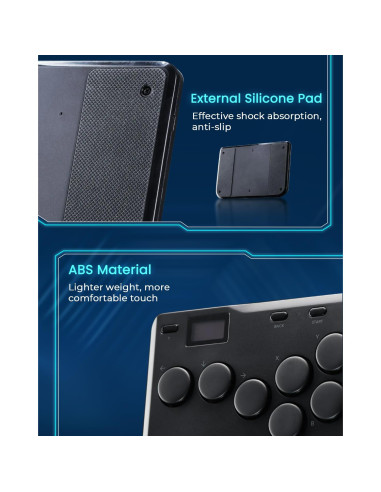 Controlador Arcade JZW-Shop P12 Turbo RGB para Switch/PC/PS4