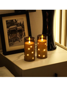 Velas LED Sin Llama Aignis con Control Remoto Set de 2 15 cm 2