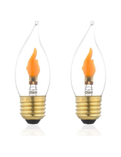 Bombilla LED de Llama C35 Xiaokalami E26 1800K 2W 2Pack