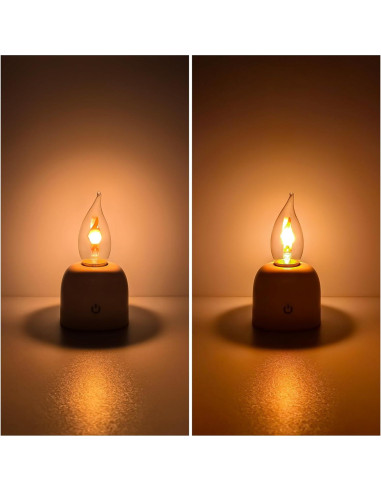 Bombilla LED de Llama C35 Xiaokalami E26 1800K 2W 2Pack