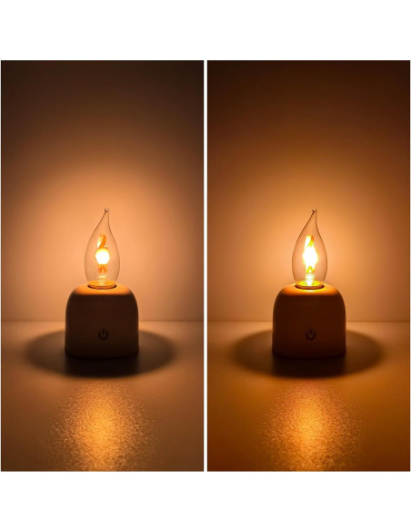 Bombilla LED de Llama C35 Xiaokalami E26 1800K 2W 2Pack Bombilla LED de Llama C35 Xiaokalami E26 1800K 2W 2Pack