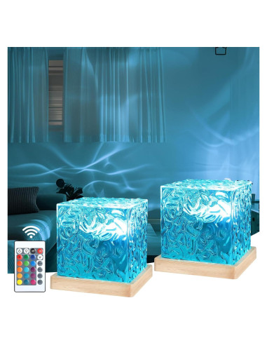 Paquete de 2 Lámparas de Olas ITEFDTUTNE 16 Colores RGB