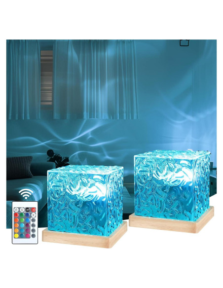 Paquete de 2 Lámparas de Olas ITEFDTUTNE 16 Colores RGB
