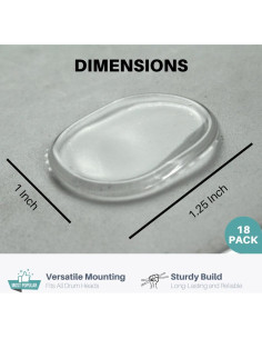 Almohadillas de Gel SoundAssured para Tambores - Paquete 18 2