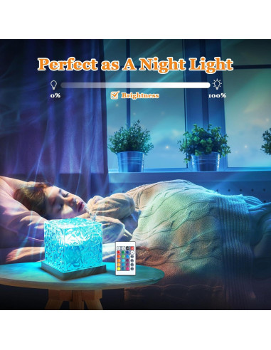 Paquete de 2 Lámparas de Olas ITEFDTUTNE 16 Colores RGB