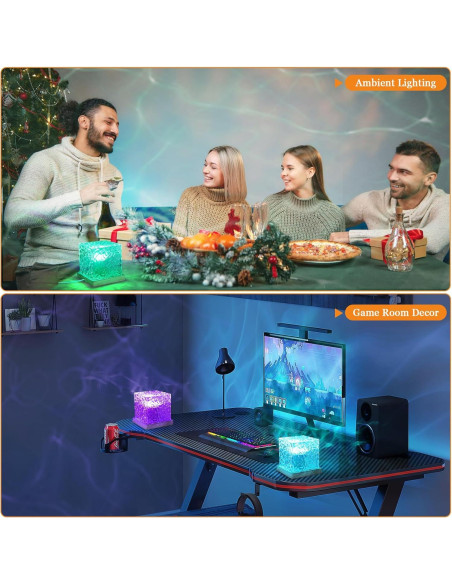 Paquete de 2 Lámparas de Olas ITEFDTUTNE 16 Colores RGB