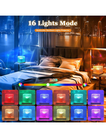 Paquete de 2 Lámparas de Olas ITEFDTUTNE 16 Colores RGB