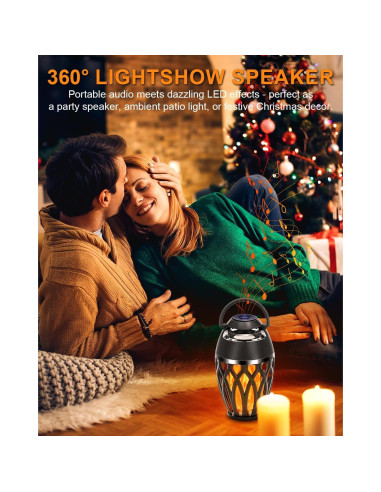 Altavoces Bluetooth Vanten 2 Paquetes con Llama LED IPX5