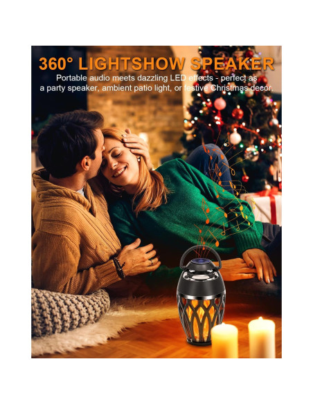 Altavoces Bluetooth Vanten 2 Paquetes con Llama LED IPX5 Altavoces Bluetooth Vanten 2 Paquetes con Llama LED IPX5