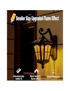 Bombillas LED de Efecto Llama LeiNetfor 4W 2Pack Amarillo 2