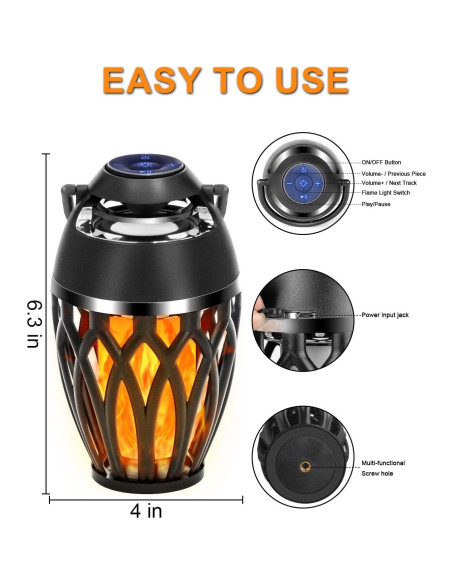 Altavoces Bluetooth Vanten 2 Paquetes con Llama LED IPX5 Altavoces Bluetooth Vanten 2 Paquetes con Llama LED IPX5