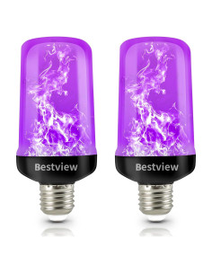 Bombillas LED Efecto Llama Bestview E26/E27 2 Paquete Púrpura