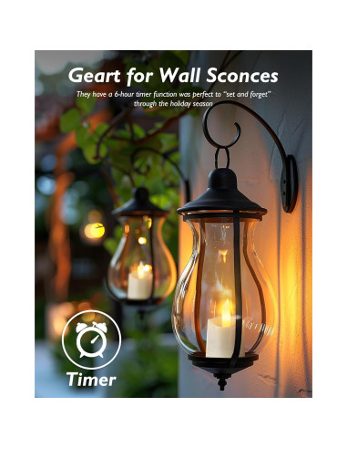 Homemory 12 Velas LED Sin Llama con Temporizador - Base Blanca