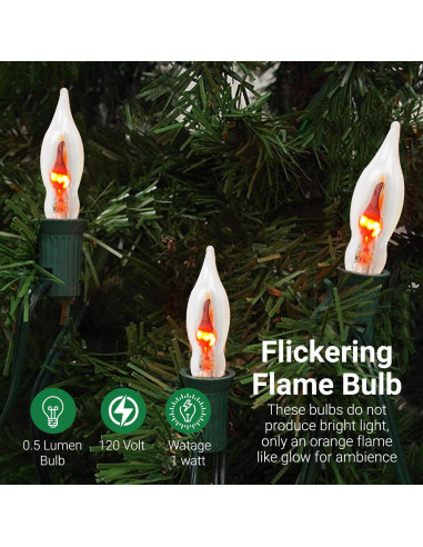 Bombilla de Llama Parpadeante Tupkee E12 Naranja 1W - Paquete de 2