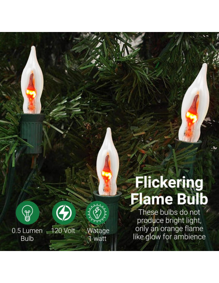 Bombilla de Llama Parpadeante Tupkee E12 Naranja 1W - Paquete de 2 Bombilla de Llama Parpadeante Tupkee E12 Naranja 1W - Paquete de 2