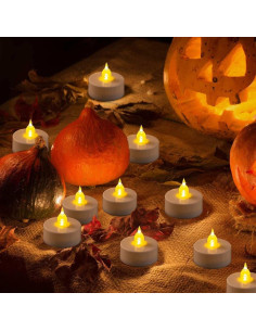 24 Velas de Té LED Sin Llama Partyreal Amarillas Cálidas 2