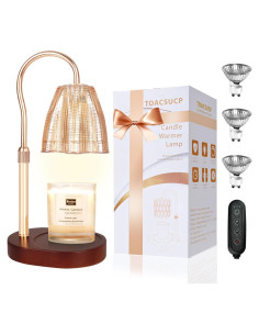 Lámpara Calentadora de Velas TOACSUCP Caoba Ajustable 3 Bombillas