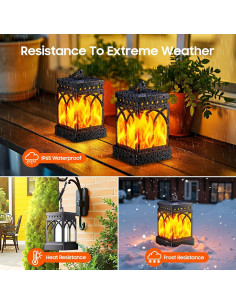 Linternas Solares Colgantes KOOPER 4 Paquete Impermeables 2