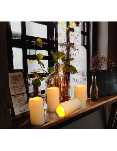 9 Velas LED Sin Llama Biyanuo para Exteriores con Control Remoto 2