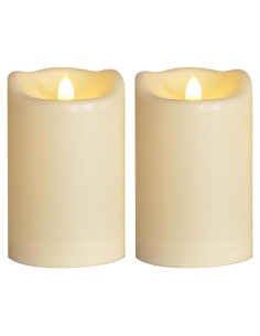 Vela LED de Pilar Impermeable Jingtech 10.16x15.24 cm Paquete de 2