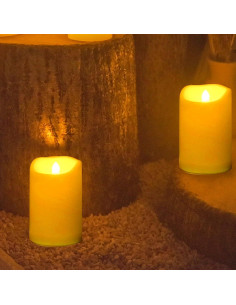 Vela LED de Pilar Impermeable Jingtech 10.16x15.24 cm Paquete de 2 2