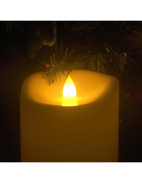 Vela LED de Pilar Impermeable Jingtech 10.16x15.24 cm Paquete de 2