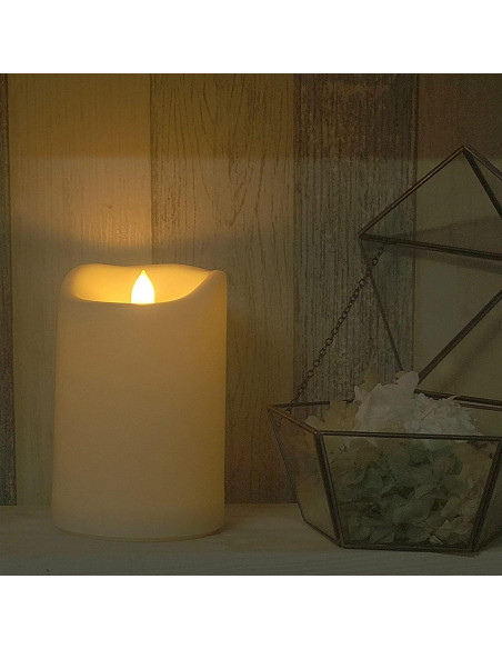 Vela LED de Pilar Impermeable Jingtech 10.16x15.24 cm Paquete de 2