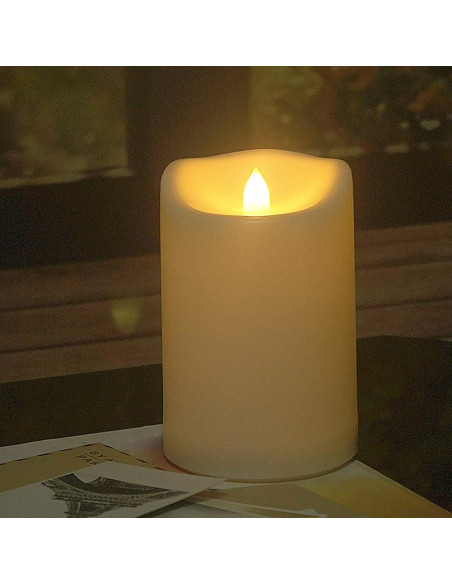 Vela LED de Pilar Impermeable Jingtech 10.16x15.24 cm Paquete de 2
