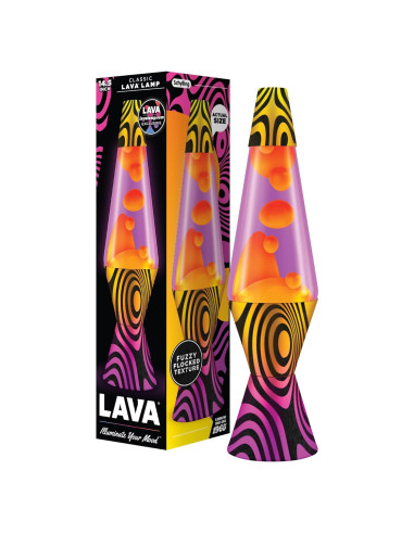 Lámpara Lava 36.83 cm Amarilla y Púrpura - Estilo Retro