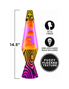 Lámpara Lava 36.83 cm Amarilla y Púrpura - Estilo Retro 2