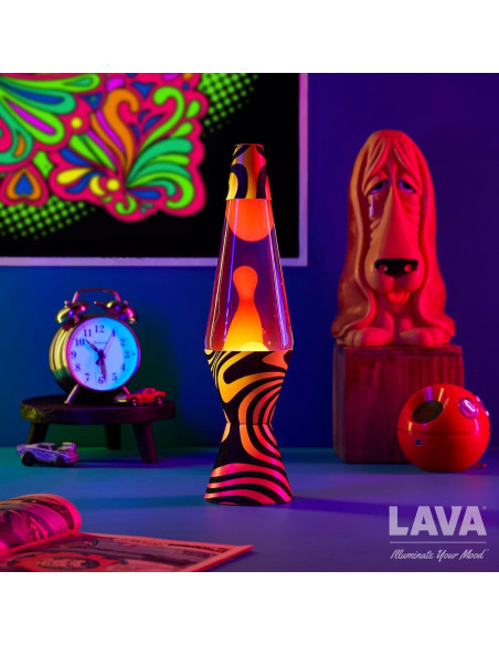 Lámpara Lava 36.83 cm Amarilla y Púrpura - Estilo Retro