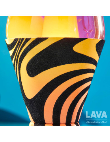 Lámpara Lava 36.83 cm Amarilla y Púrpura - Estilo Retro