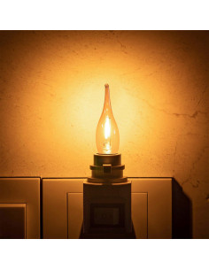 Paquete de 12 Bombillas LED Candelabro Genixgreen 0.7W Ámbar 2