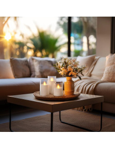 Juego de 3 Velas LED Homemory con Control Remoto y Temporizador 2
